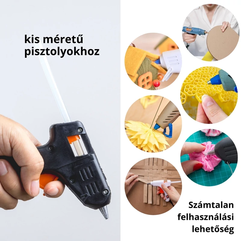Ragasztópisztoly rúd betét 7mm x 27cm 1 kg/csomag - OKOSÁR!