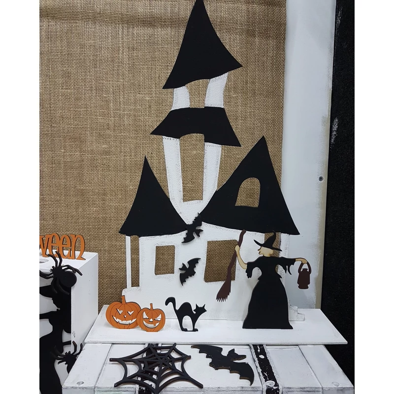 Natúr fa - Pókháló 12cm - fekete