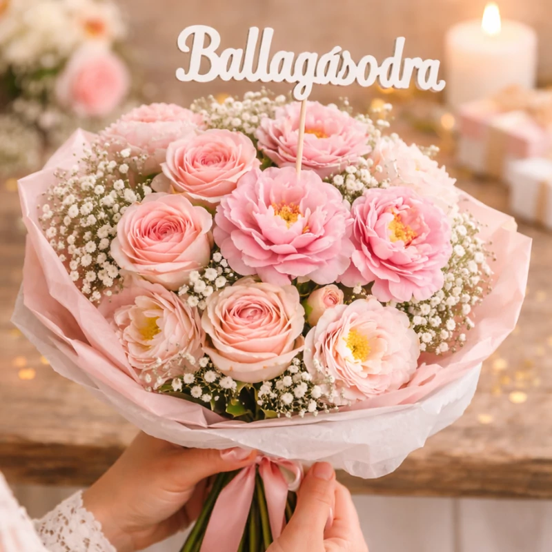 Fehér "Ballagásodra" felirat 10cm 8db/csomag