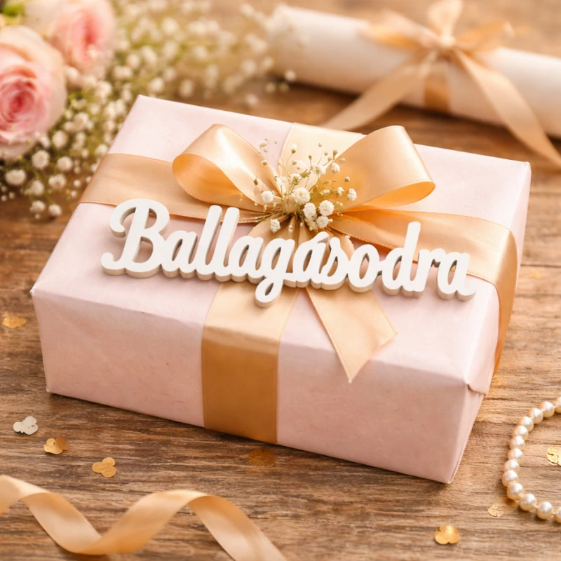 Fehér "Ballagásodra" felirat 10cm 8db/csomag