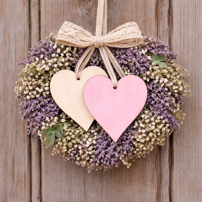 Natúr fa szív 4,5x5cm 20db/csomag