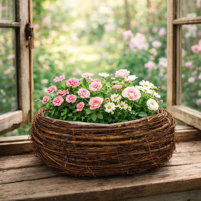 Fonott inda tál szett barna 2db/szett 36/#