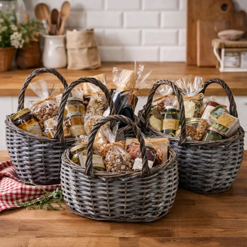 Fonott kosár szett szürke 3db/szett 18/#