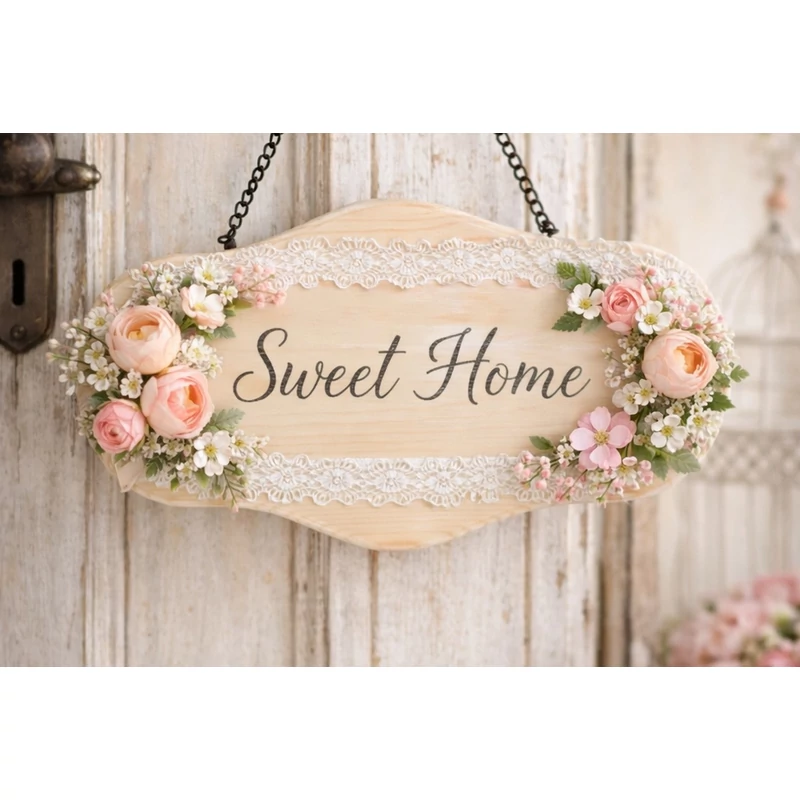 Natúr fa tábla láncos 25x12cm