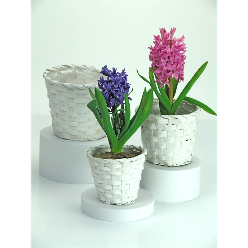 Bambusz kaspó fehér 7cm