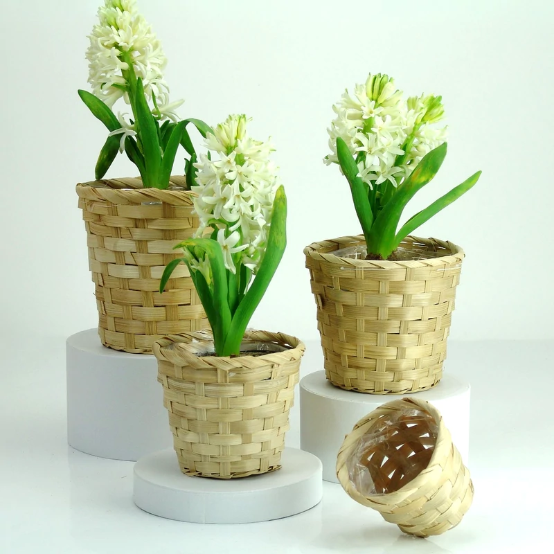 Bambusz kaspó natúr 16cm