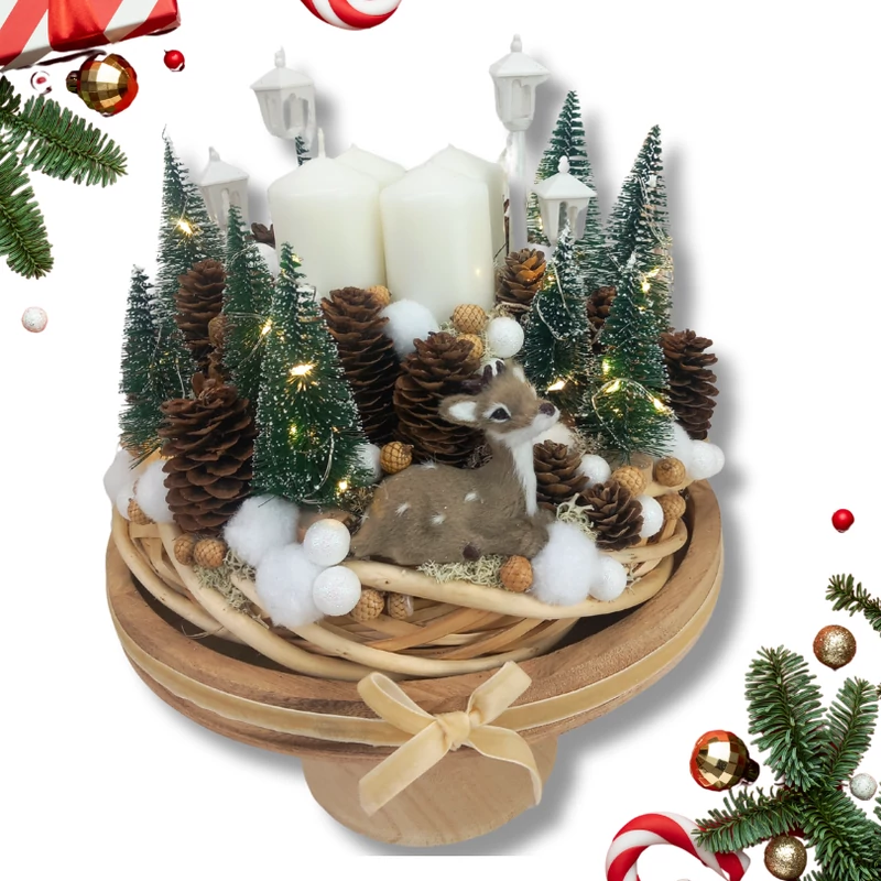 Dekor fenyőfa zöld 10cm 10db/csomag