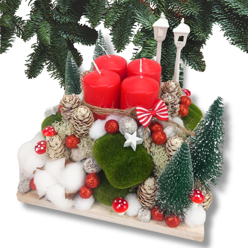 Dekor fenyőfa zöld 10cm 10db/csomag