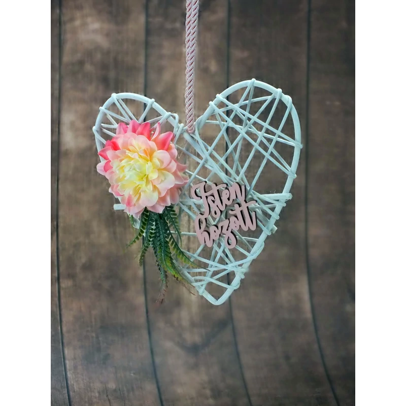 Fonott hálós szív 15cm 10db/csomag - OKOSÁR!