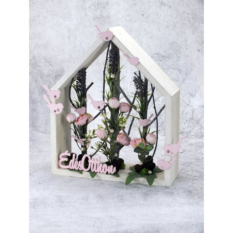 Édes Otthon felirat fehér 10cm 6db/csomag