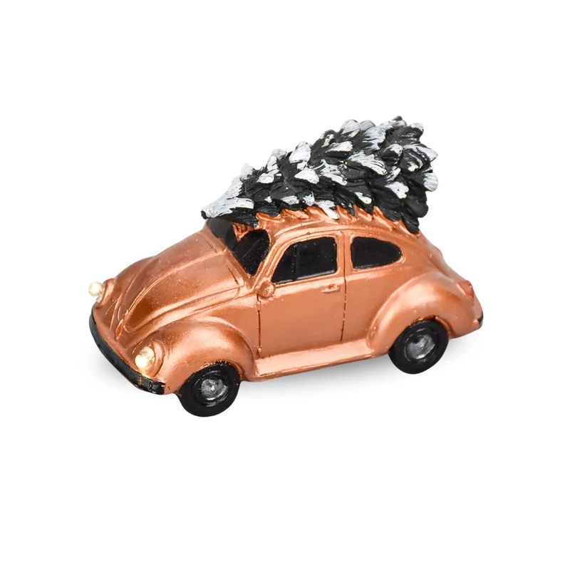 Vintage bogárhátú fenyőfával világítós bronz