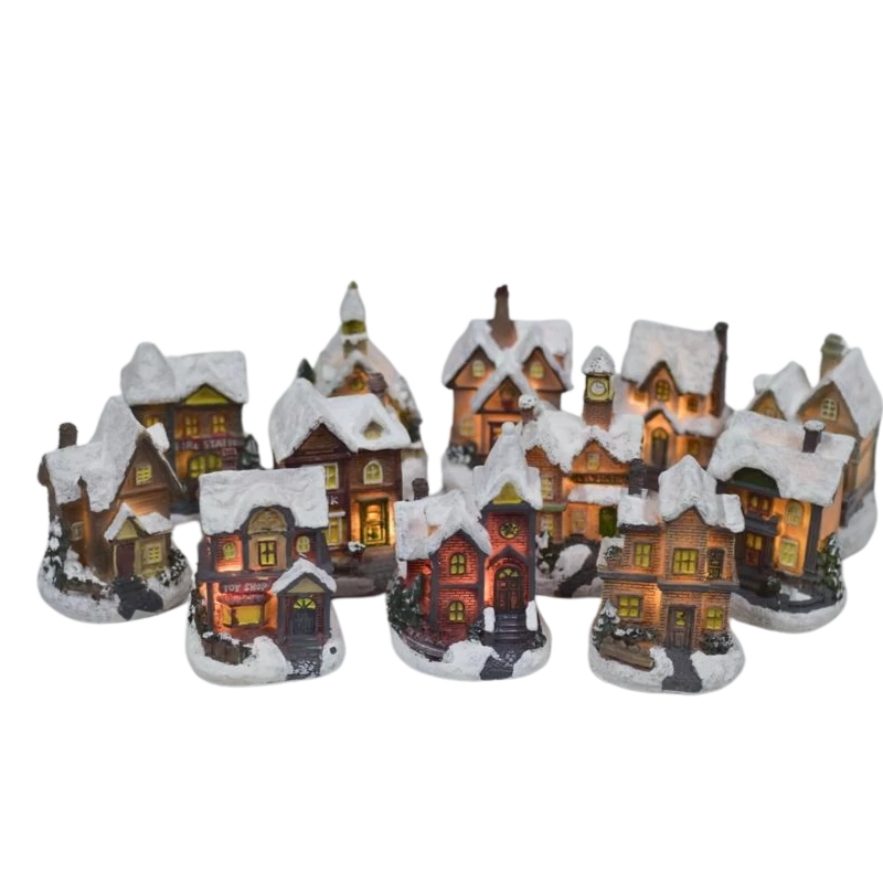 Színes világítós házikó kicsi 1db