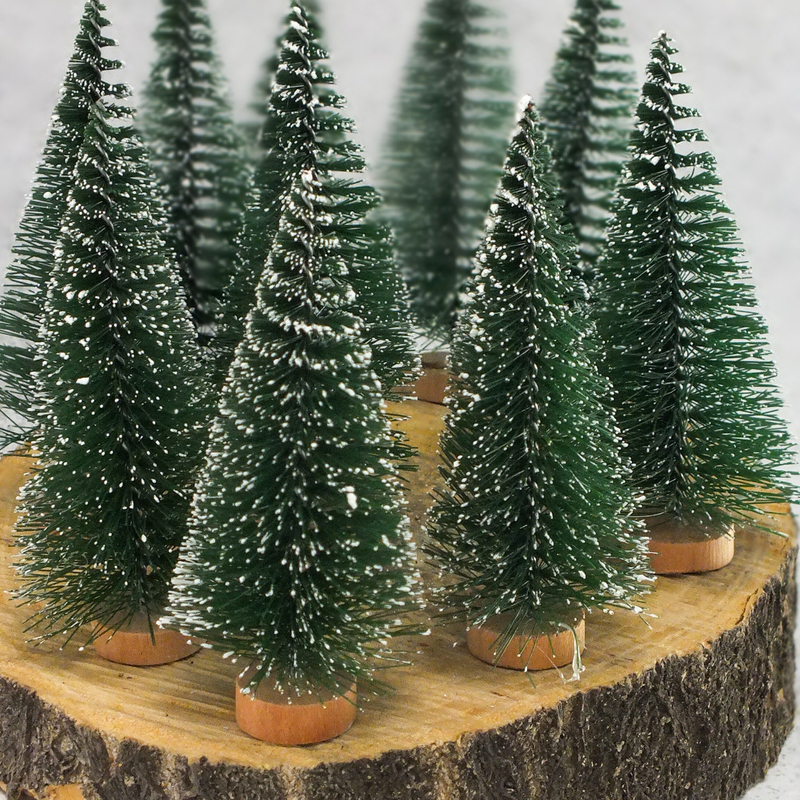 Dekor fenyőfa zöld 10cm 10db/csomag