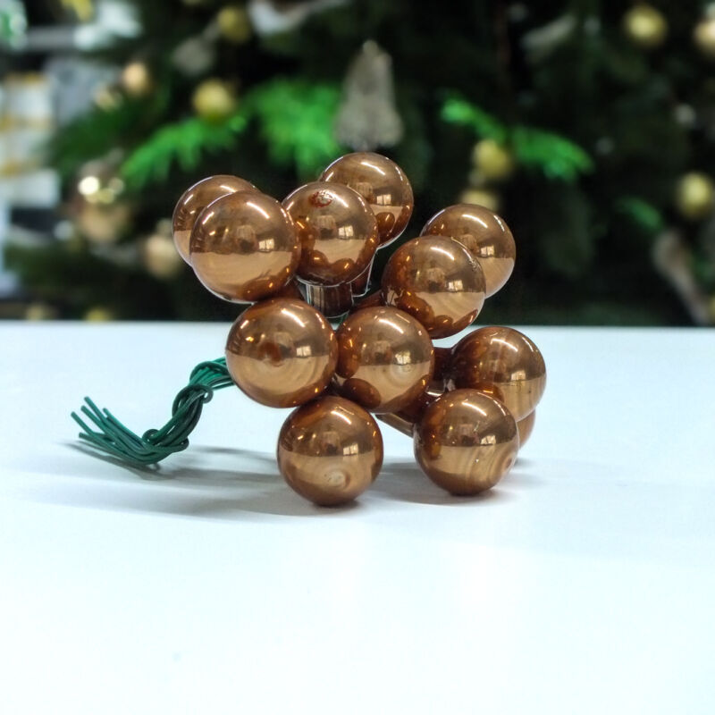Mini karácsonyfadísz pick bronz 1csokor