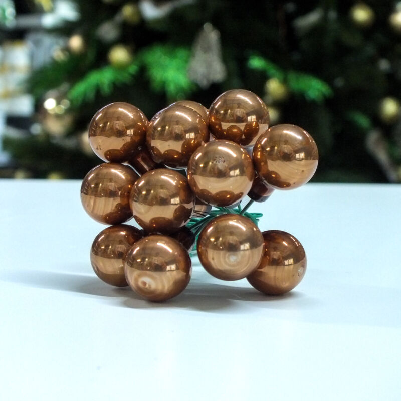 Mini karácsonyfadísz pick bronz 12csokor