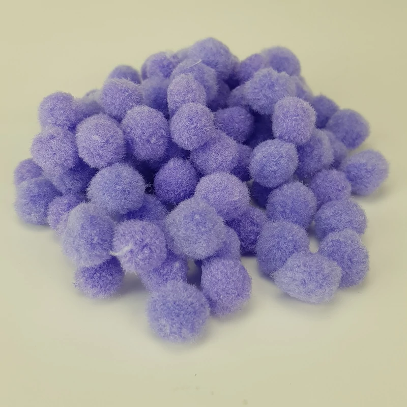  Lila zsenília pompon 1,5cm 100db/cs