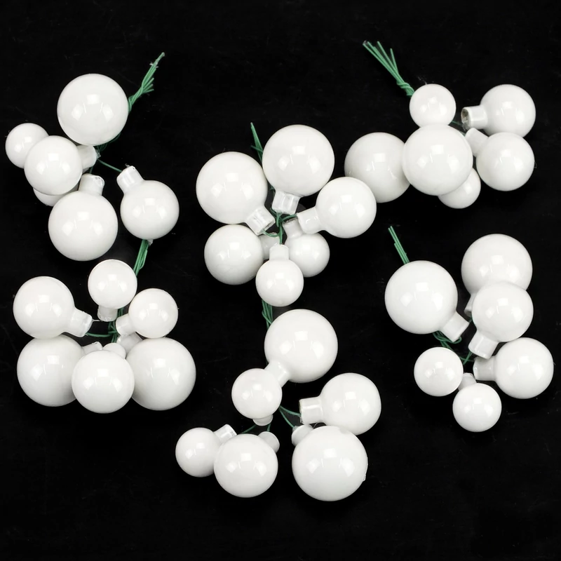 Betűzős gömb &quot;white opal&quot; 6 szett/doboz