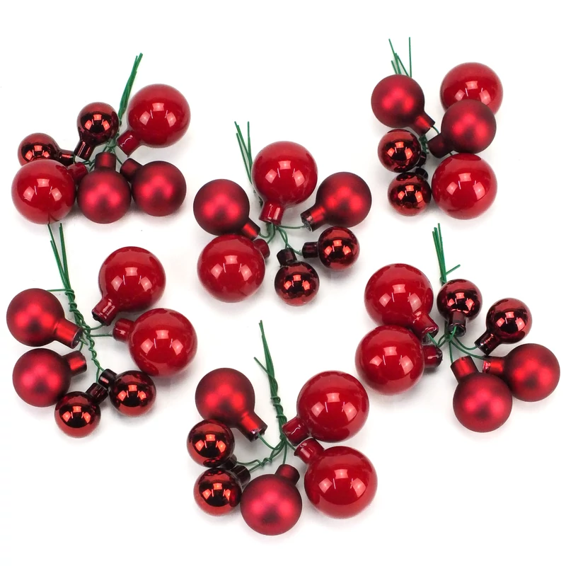 Betűzős gömb &quot;christmas red&quot; 6 szett/doboz