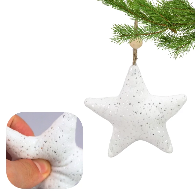 Textil akasztható csillag 4 féle