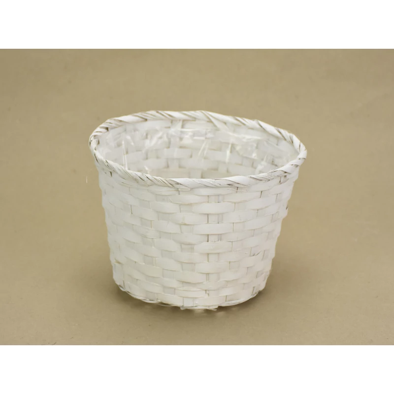 Bambusz kaspó fehér 19cm