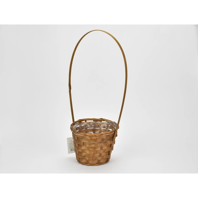 Bambusz füles kaspó barna 14cm