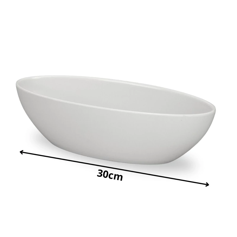 Fehér dekor tál 30x8,5cm