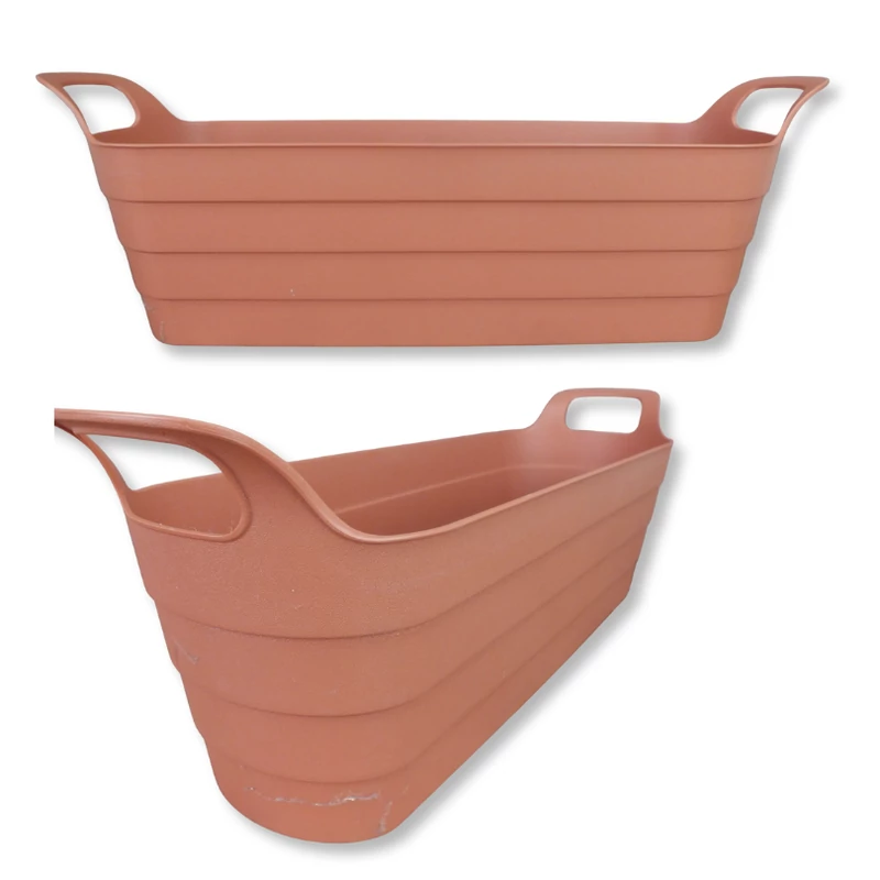 Balkonláda műanyag - terracotta