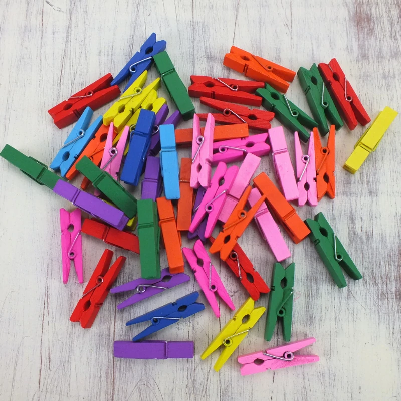  Színes facsipesz 3,5cm 50db/csomag