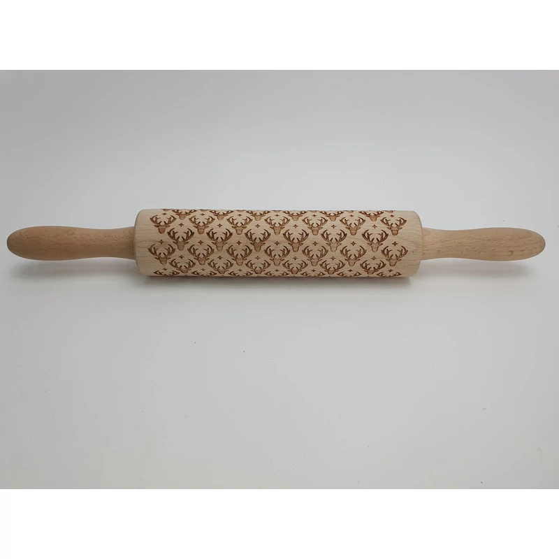 Kekszmintázó sodrófa - Szarvas fej 39cm