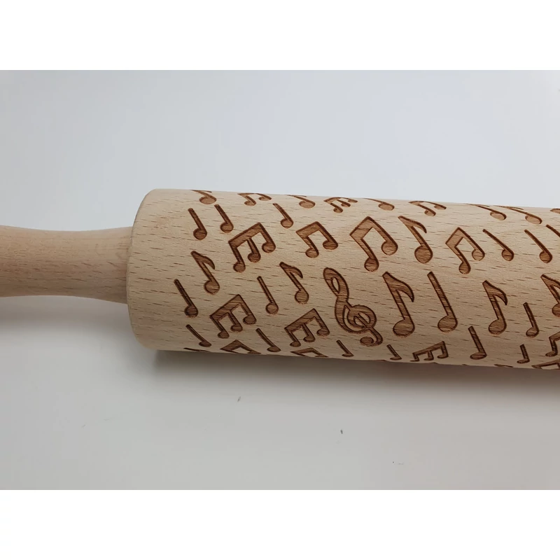 Kekszmintázó sodrófa - Hangjegy 38cm