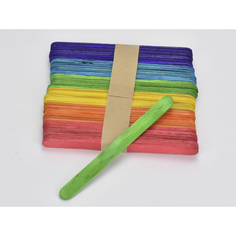 Fa spatula színes 50db/csomag