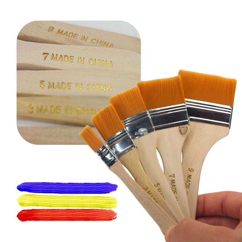 Kreatív ecset szett - lapos 5db/csomag