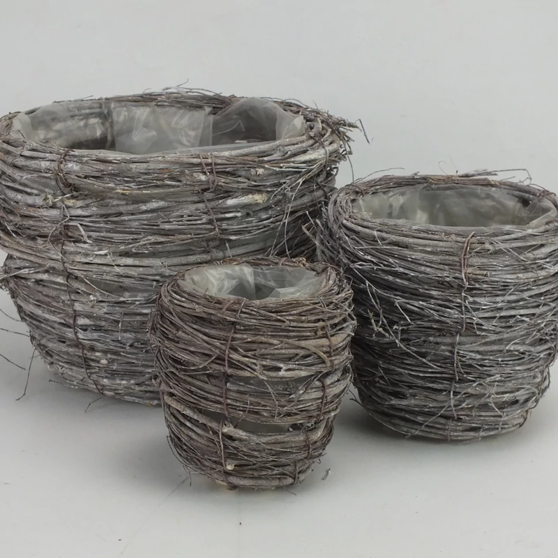  Fonott inda kaspó 3db/szett 16/#