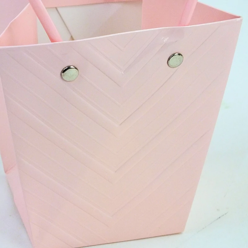 Impregnált mintás virágtasak - rózsaszín