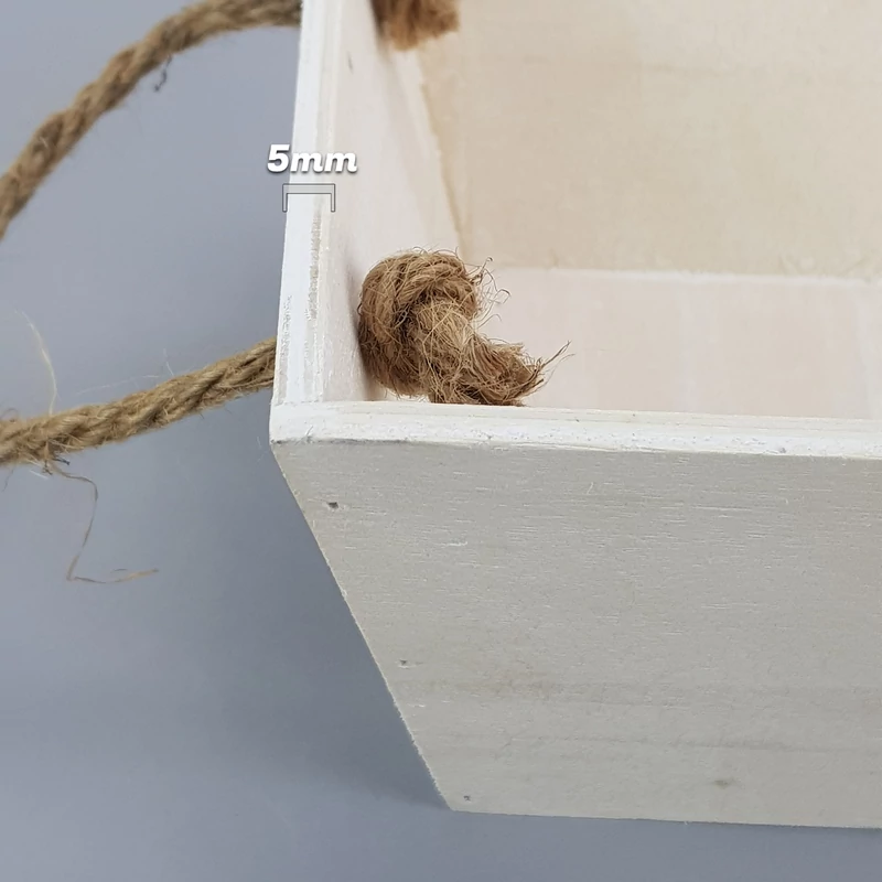 Trapéz alakú fehér dekoláda - kötél füles 15,5x26cm
