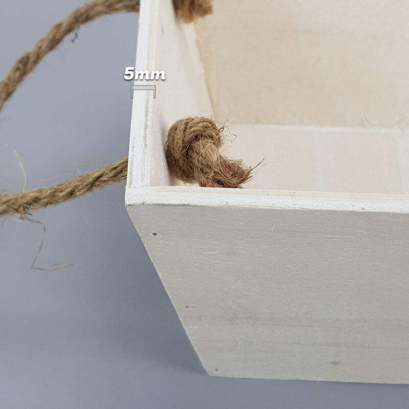 Trapéz alakú fehér dekoláda - kötél füles 15,5x26cm