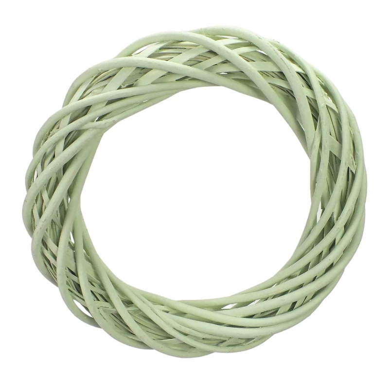 Vessző koszorú pasztell zöld 30cm