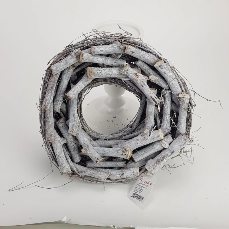 Fészek koszorú szürke 25cm