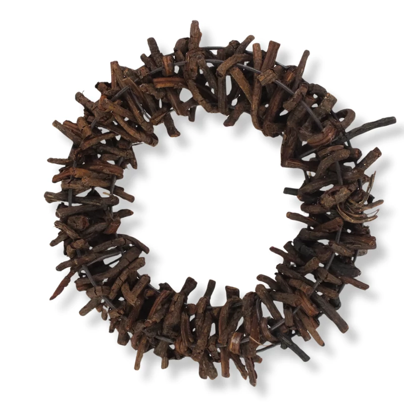 Tövises koszorú barna 25cm 10/#