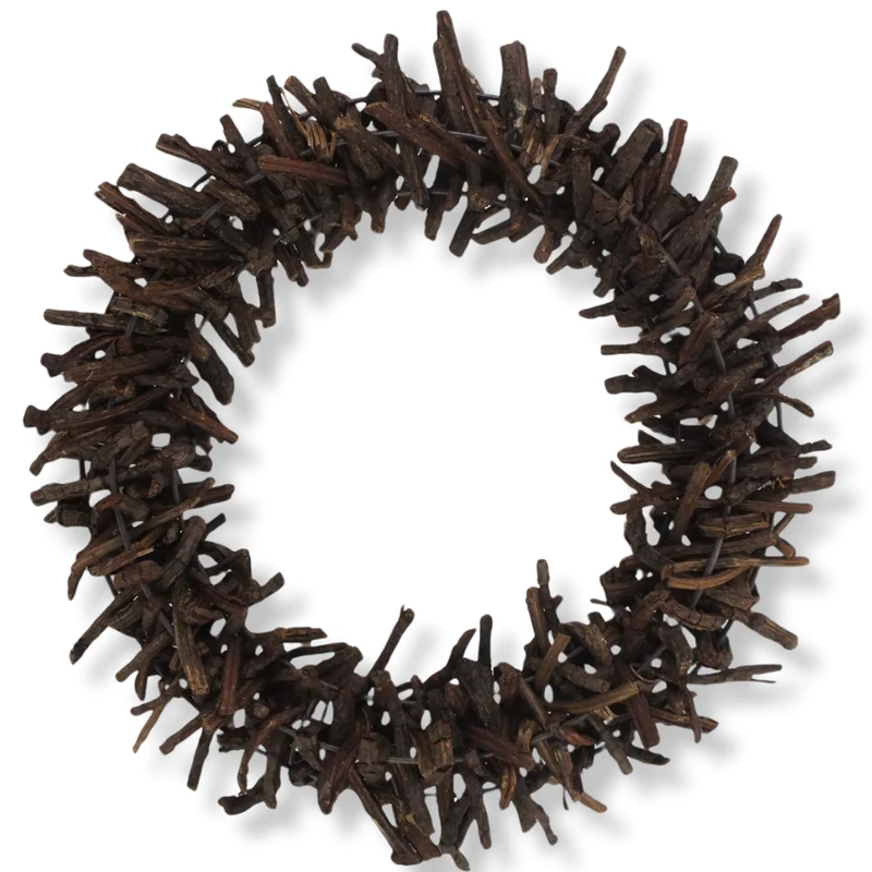 Tövises koszorú barna 30cm 8/#