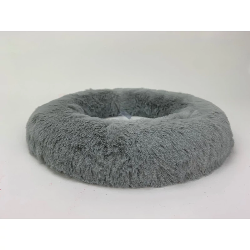 Szőrmés polisztirol félkoszorú 25cm szürke