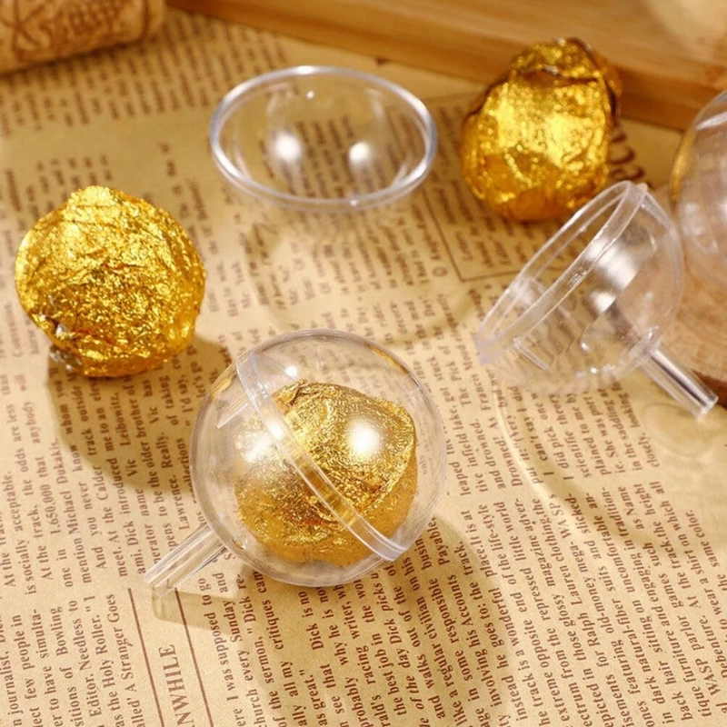 Bonbon tartó gömb pálcázható átlátszó 4cm 100db/doboz