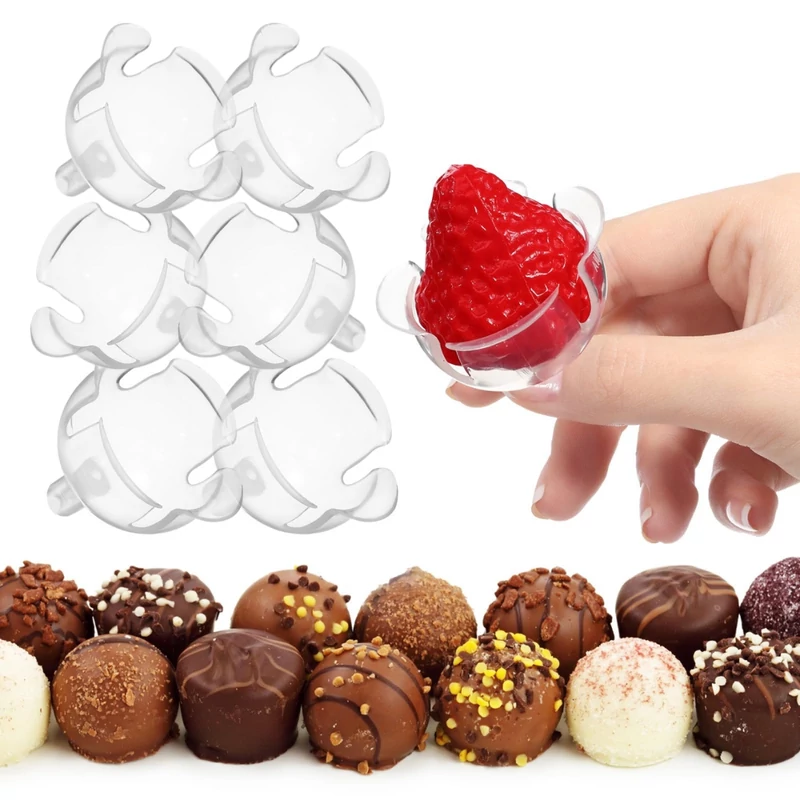 Bonbon tartó félgömb pálcázható opálos 4cm 10db/csomag