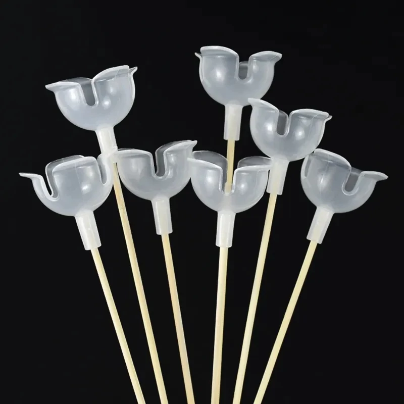 Bonbon tartó félgömb pálcázható opálos 4cm 100db/csomag