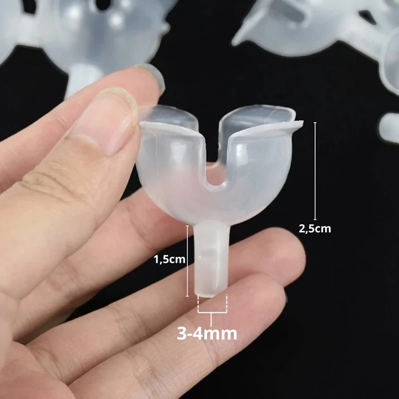 Bonbon tartó félgömb pálcázható opálos 4cm 100db/csomag
