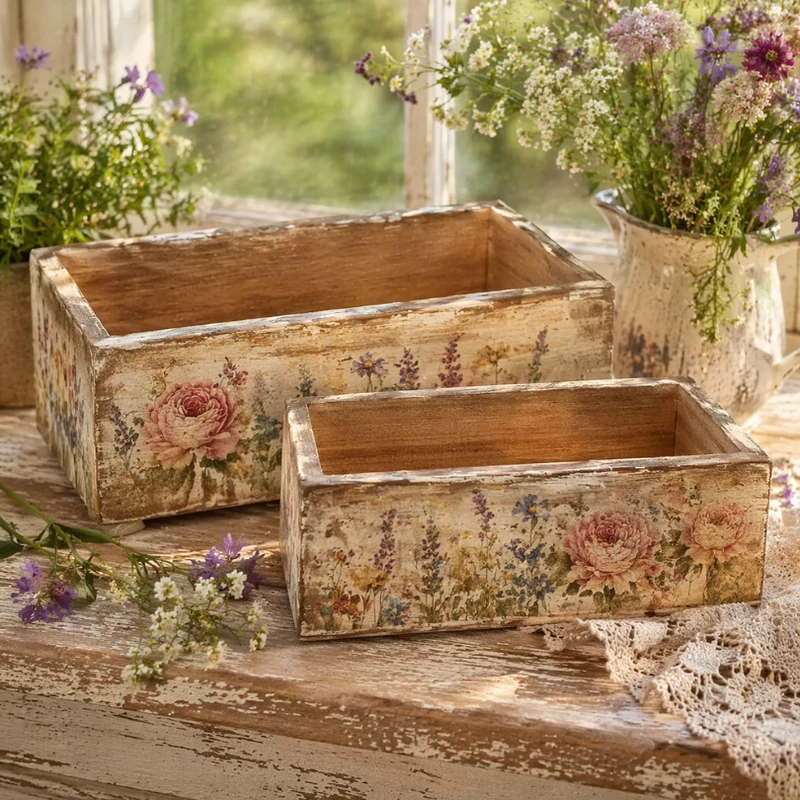 Natúr fa tároló tégla szett 2db