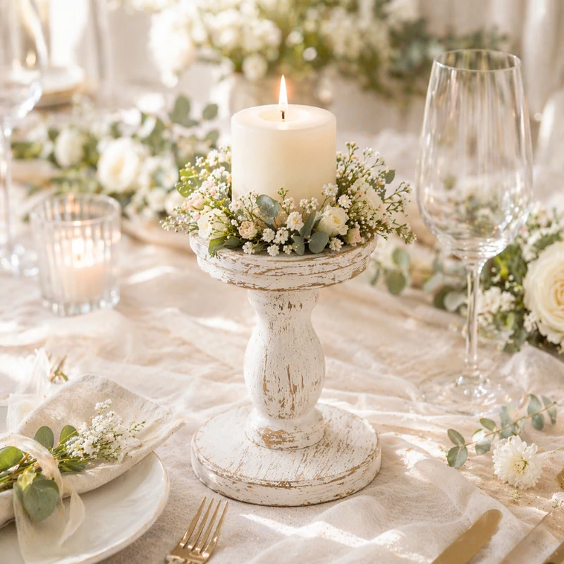 Natúr fa gyertyatartó Dali 12cm