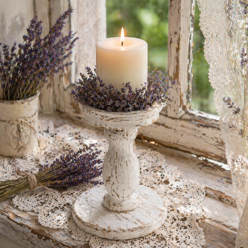 Natúr fa gyertyatartó Dali 12cm