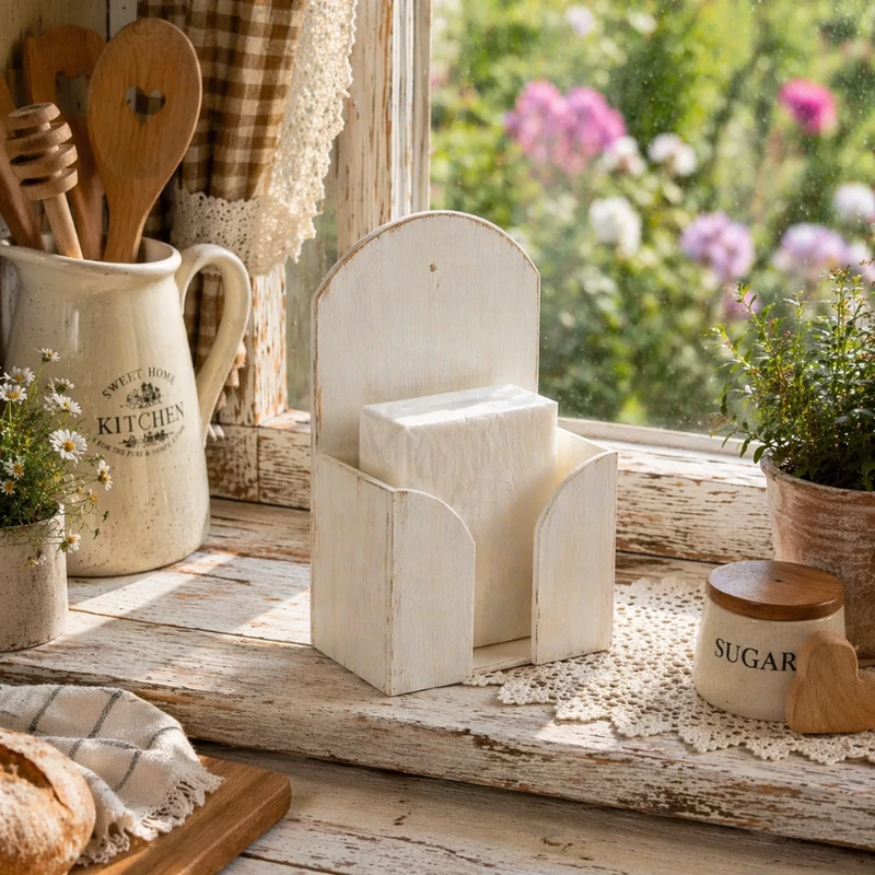 Natúr kis papírzsepi tartó 12,6cm