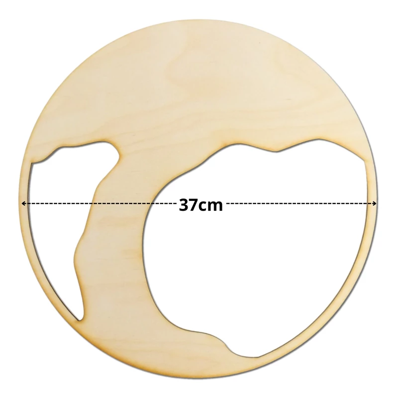 Natúr fa - Dekorálható DIY fa alap 37cm - íves fa